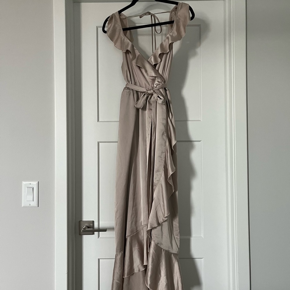 Show Me Your Mumu Samantha Ruffle Wrap Dress Size 8 SR62